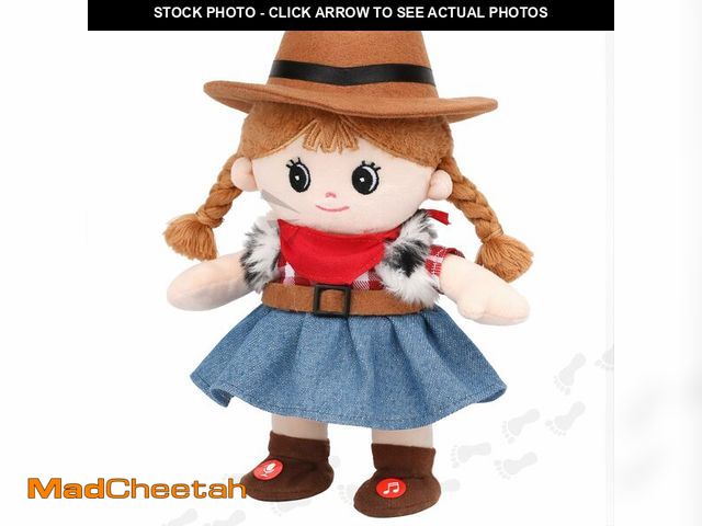 Lot 74-14268279 - Hopearl Talking Singing Cowgirl Repeats What You Say Girl Walking Doll Electric Interactive Animated...
