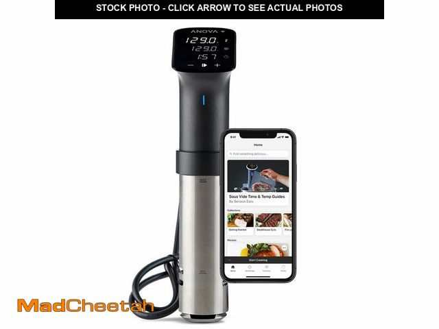 Lot 74-14144554 - Anova Culinary Sous Vide Precision Cooker Pro, 1200 Watts, Black and Silver - USED