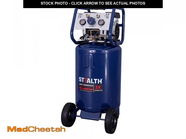 Lot 74-12446312 - Stealth 20 Gal. 150 PSI Vertical Electric Quiet Air Compressor - UNUSED