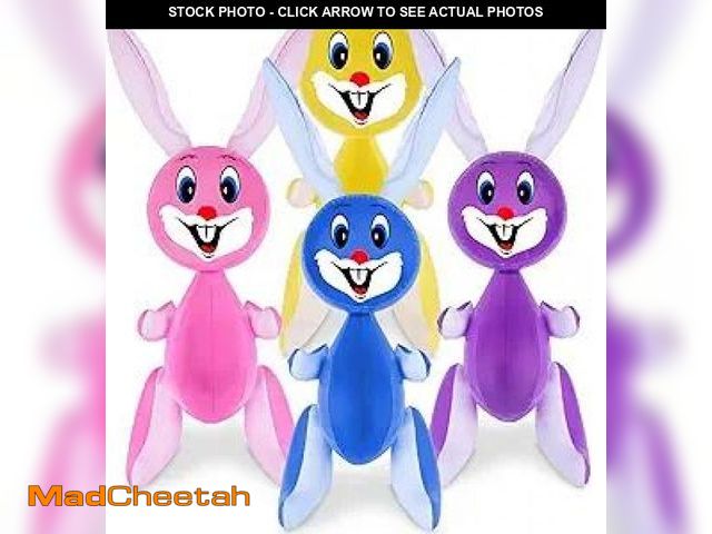 Lot 74-12129732 - ArtCreativity Rabbit Inflates, Set of 4, 3 Ft. Easter Bunny Inflates, Indoor and Outdoor Party Decor...