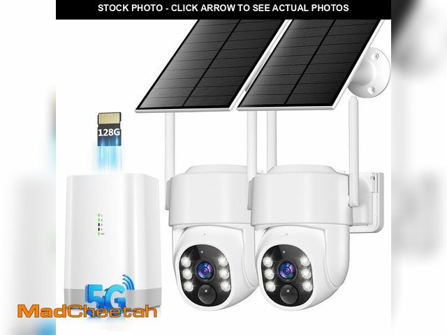 Lot 74-13629868 - Security Cameras Wireless Outdoor 5G&amp;2.4G, No Subscription, 2 Cam-Kit, 4MP Solar Powered 4CH Exp...