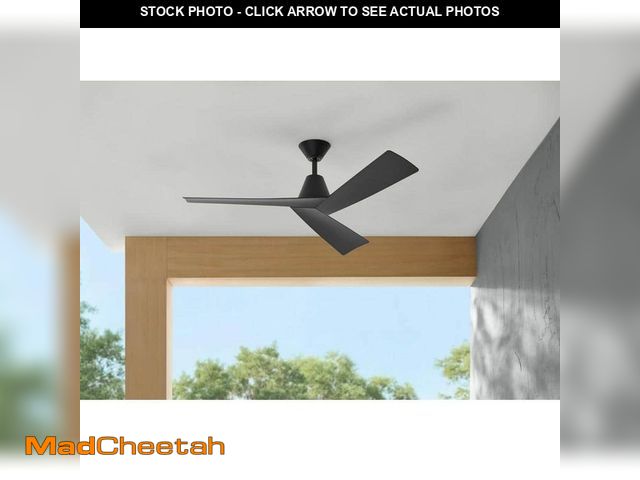Lot 74-13290653 - Home Decorators Collection Easton 52 in. Indoor/Outdoor Matte Black with Matte Black Blades Ceiling ...