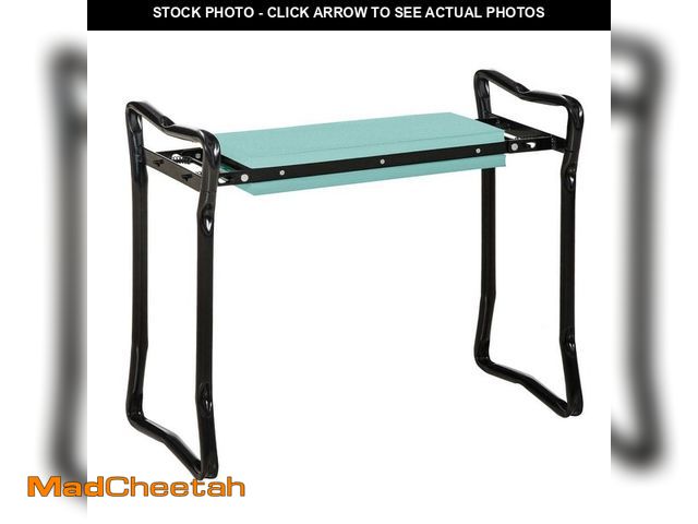 Lot 74-14292941 - Outsunny Padded Garden Kneeler and Seat Bench, Padded Foldable Garden Stool, Green - UNUSED