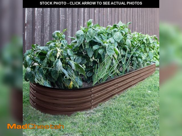 Lot 74-14115558 - VEIKOUS Carbonized Galvanized Steel Raised Garden Bed 9-in-1 Planter Box Outdoor, 96 in. L x 24 in. ...