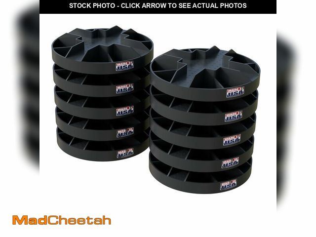 Lot 74-13069024 - USA Made Original Round Foundation Block (8-Pack) Ã¢â¬â Durable Deck Support &amp; Floating Shed ...