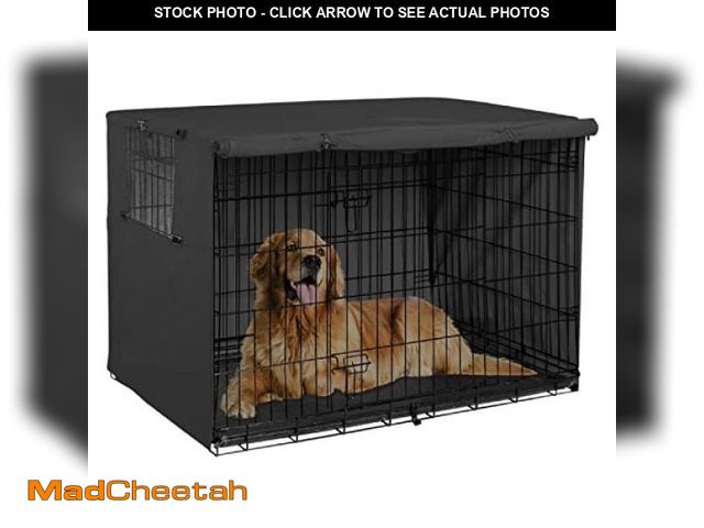 Lot 74-12326078 - Explore Land Dog Crate Cover Heavy Duty Polyester Pet Kennel Sunshade Universal Fit for 36 inches Wi...