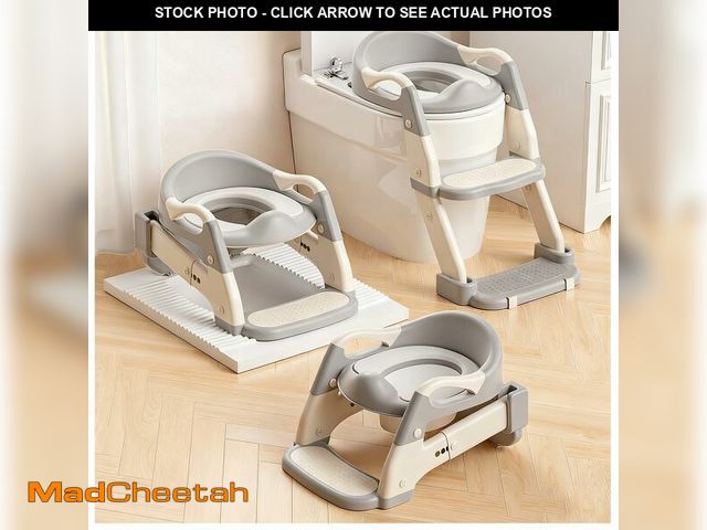 Lot 74-13574679 - Snugzy Toddler Potty Training Seat 3-in-1 Foldable Potty Training Toilet with Step Stool Adjustable ...