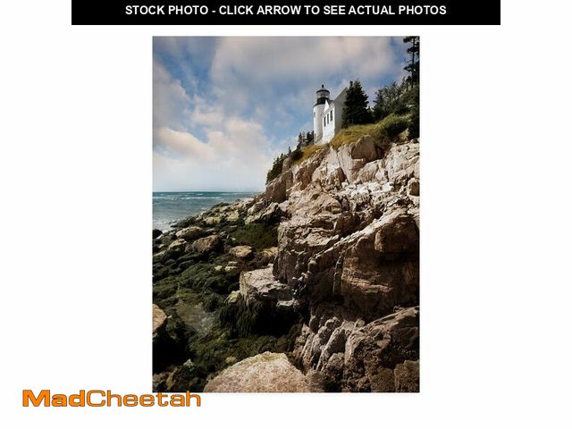 Lot 74-13066304 - Trademark Fine Art Bass Harbor Head Lighthouse and Foothill by Monte Nagler, 24x32 - UNUSED