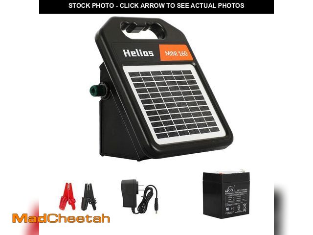 Lot 74-12431457 - 10 Miles Solar Electric Fence Charger with Day/Night Mode, 0.11J Portable Solar Fence Charger with R...