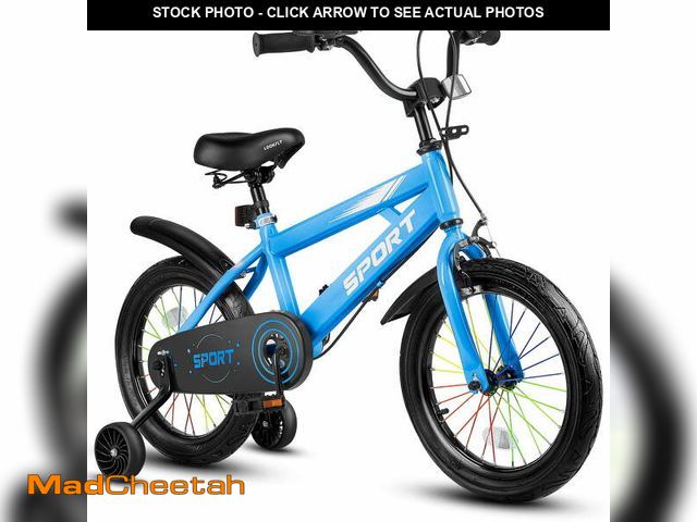Lot 74-13780984 - Lookfly 14" Kids Bike for Boys and Girls with Removable Training Wheels,Children's Cicycle blue - UN...