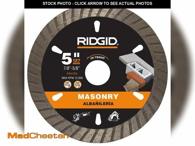 Lot 74-13002385 - RIDGID 5 in. Masonry Cutting Turbo Rim Diamond Saw Blade - UNUSED
