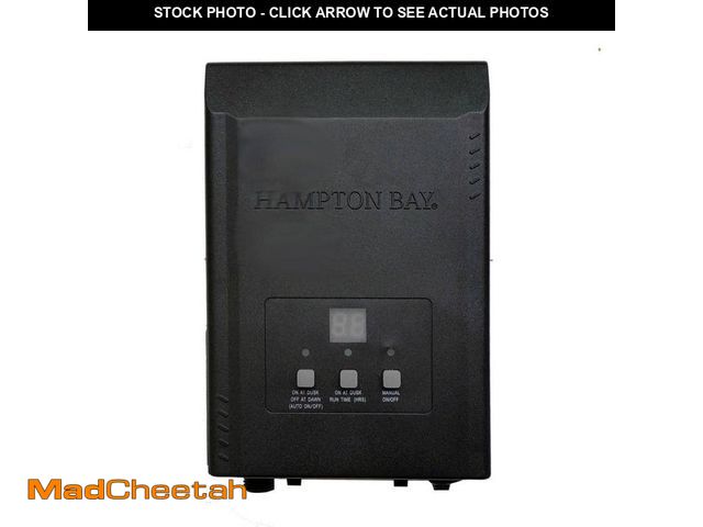 Lot 74-14410570 - Hampton Bay Low-Voltage 60-Watt Landscape Lighting Transformer with Dusk to Dawn Sensor - USED