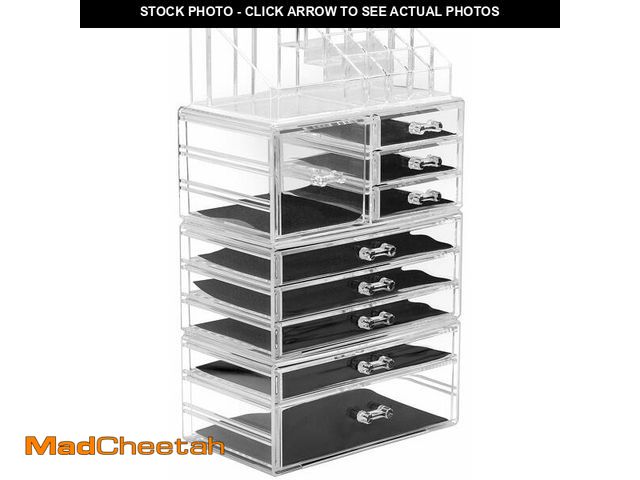 Lot 74-12717270 - Sorbus Large Clear Makeup Organizer - Detachable 4-Piece Jewelry &amp; Make Up Organizers and Storag...