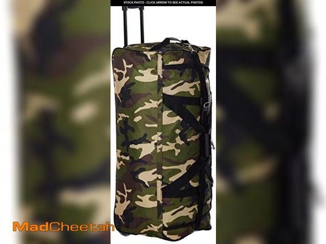 Lot 74-12510454 - Rockland Rolling Duffel Bag, CAMO, 30" - UNUSED