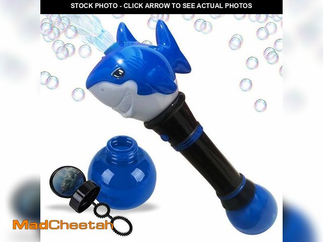 Lot 74-13622036 - ArtCreativity Light Up Shark Bubble Wand for Boy, 11.5 Inch Bubbles for Toddlers 1-3, Bubble Blower ...