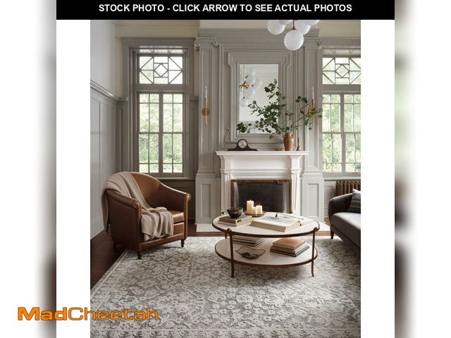 Lot 74-12898253 - Loloi Magnolia Home by Joanna Gaines Gigi Collection GIG-01 Grey/Ivory 5'-3" x 7'-6" Area Rug - UNUS...