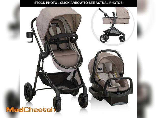 Lot 74-12670845 - Evenflo Pivot Modular Travel System, Sandstone - USED