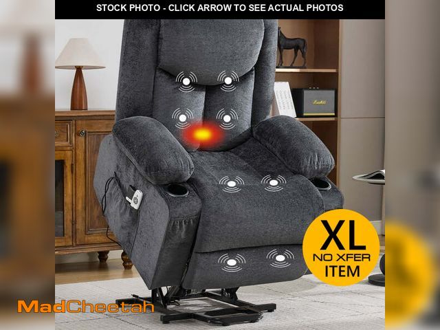 Lot 74-13774303 - (MISSING POWER CORD) JONPONY Power Lift Recliner Chair Recliners with Heat and Massage Recliner Chai...