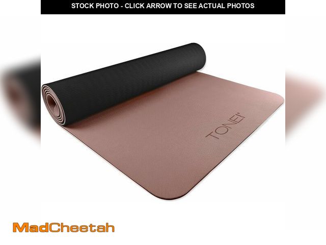 Lot 74-13382596 - TONE Fitness Yoga Mat 1/4" Thick Non Slip Exercise &amp; Pilates Mat for Home Workouts with Carrying...