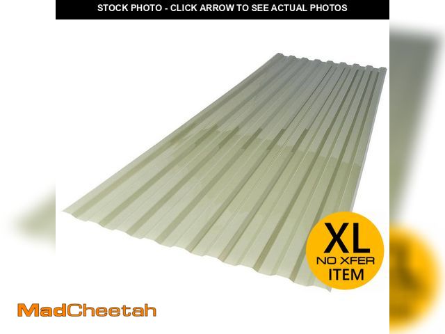 Lot 74-12554095 - 26 in. x 6 ft. Corrugated Polycarbonate Roof Panel in Misty Green - UNUSED