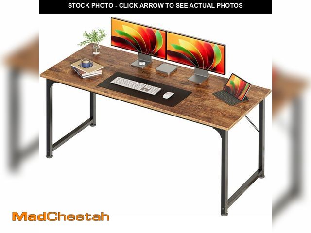 Lot 74-12569813 - (MISSING HARDWARE) Huuger Computer Desk, 55 Inch Home Office Desk, Gaming Writing Work from Home Stu...