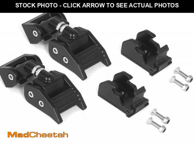 Lot 74-12120428 - Rugged Ridge | Hood Catch Kit, Black Aluminum | 11210.15 | Fits 1997-2006 Jeep Wrangler TJ - UNUSED