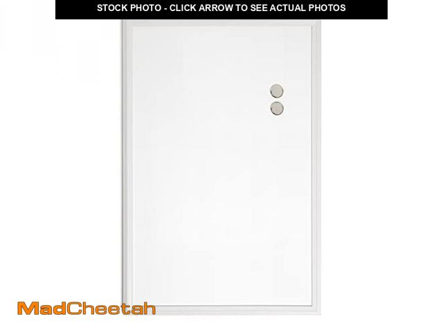 Lot 74-12400199 - U Brands Farmhouse Dry Erase Board White Board with White Frame, Office Supplies, Includes Magnets, ...