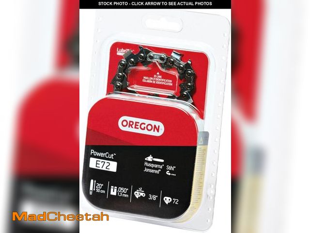 Lot 74-12520295 - Oregon E72 PowerCut Replacement Chainsaw Chain for 20-Inch Guide Bars, 72 Drive Links, Pitch: 3/8", ...