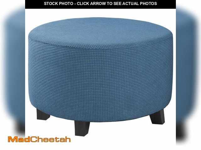 Lot 74-13950311 - H.VERSAILTEX Ottoman Cover Stretch Ottoman Slipcover Round Ottoman Storage Cover Folding Stool Cover...
