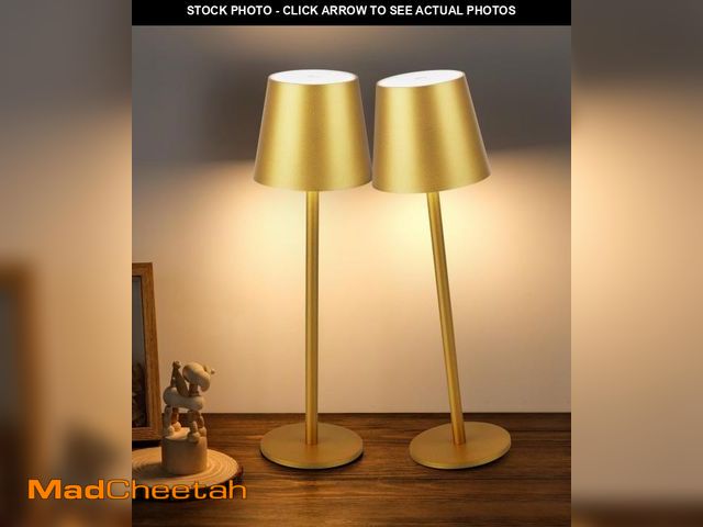 Lot 74-12345692 - Faithorse 2Pack Cordless Table Lamp, 5200mAh IP54 Waterproof Rechargeable Battery Desk Lamp, 3 Color...