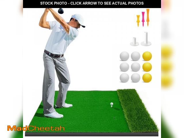 Lot 74-12513145 - WFUN 5x4ft Hitting Thickened Artificial Turf Practice Golf Mat for Outdoor &amp; Indoor, Gifts for M...