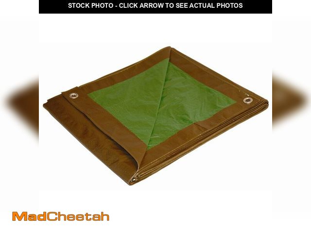 Lot 74-12711341 - Dry Top 116205 Medium Duty Tarp, 16x20 Feet, Brown/Green - UNUSED