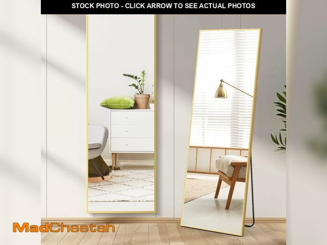 Lot 74-12664254 - DUMOS Full Length Mirror 59"x16" Full Body Floor Mirror for Bedroom or Cloakroom, Can Stand Alone, H...