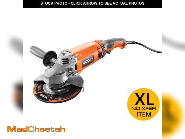 Lot 74-12465326 - *SEE DETAILS* RIDGID 15 Amp Corded 7 in. Twist Handle Angle Grinder *SEE DETAILS*  - USED