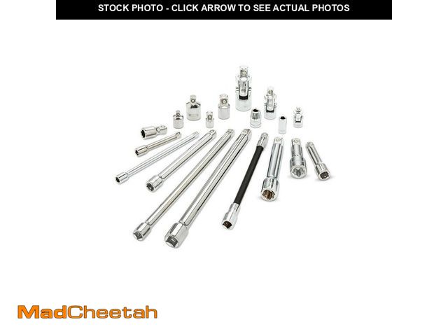 Lot 74-12558414 - (MISSING ONE PIECE) 1/4 in., 3/8 in., 1/2 in. Drive Accessory Set (19-Piece) - UNUSED