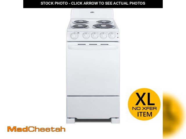 Lot 74-12775285 - Summit Appliance 20 in. 2.3 cu. ft. Electric Range in White - UNUSED