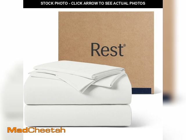 Lot 74-13710401 - RESTÃ EvercoolÃ+ Cooling Sheet Set, Queen Size, Arctic White, Breathable Bed Sheets for Hot Sleepe...