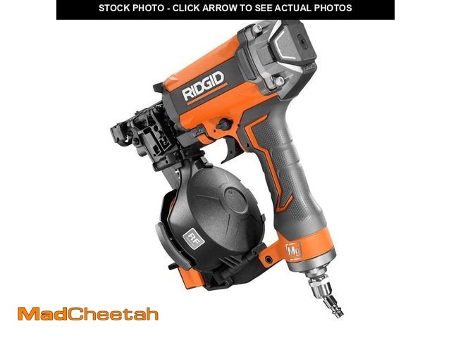 Lot 74-12681691 - RIDGID Pneumatic 15 Deg. 1-3/4 in. Coil Roofing Nailer - USED