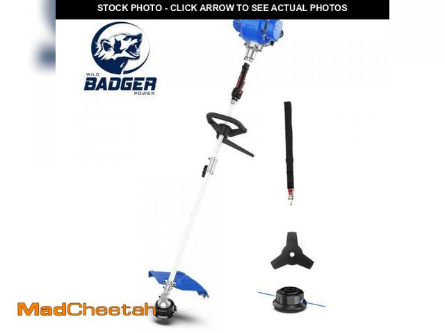 Lot 74-12463223 - WILD BADGER POWER 31cc String Trimmer 4-Stroke 31cc Brush Cutter Blade Gas Shoulder Strap String Tri...