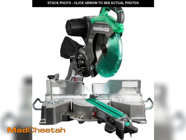 Lot 74-12286161 - Metabo HPT 12-Inch Dual Bevel Sliding Miter Saw, 4000 RPM No-Load Speed, 45ÃÂ° Left and Right Bevel...