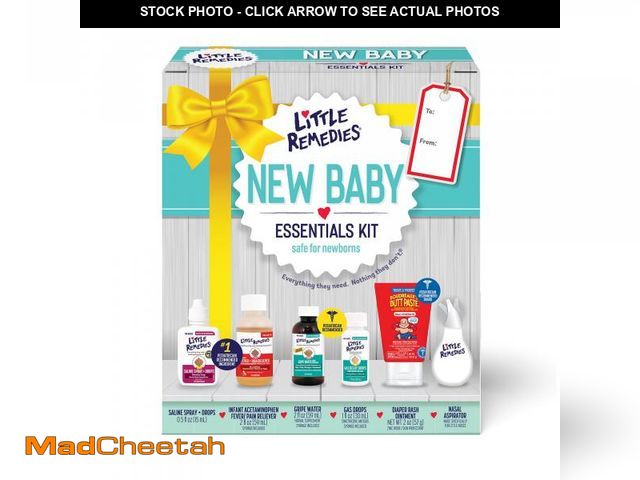 Lot 74-11552889 - Little Remedies, New Baby Essentials Kit, 6 Newborn Essentials, Saline Nasal Spray, Gas Relief Drops...