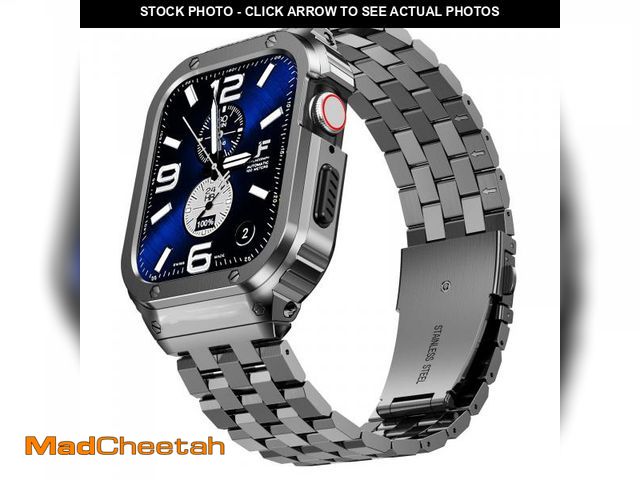 Lot 74-11557226 - SUPLINK Stainless Steel Case with Band Compatible with Apple Watch Series SE 6 5 4 3 2 1 42mm 44mm, ...