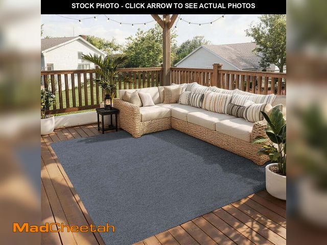 Lot 74-14607864 - SUNDEER Indoor Outdoor Carpet 5x20 ft Dark Gray Marine Carpet with Waterproof TPE Backing Area Rugs ...