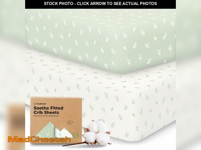 Lot 74-14210301 - KeaBabies 2-Pack Organic Cotton Crib Sheets for Boys, Girls - 52x28 Fitted Crib Mattress Sheet Neutr...