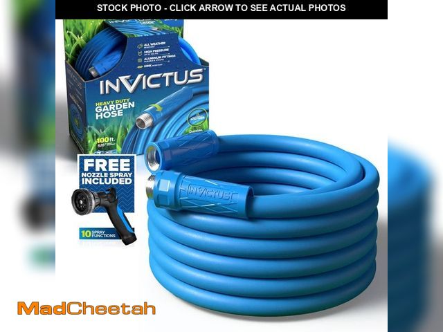 Lot 74-14343081 - INVICTUS 5/8 in. Outer Dia x 100 ft. Heavy-Duty Reinforced Polymer 300PSI Lightweight Kink and Weath...