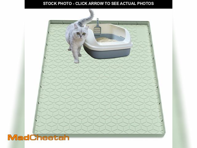 Lot 74-12713259 - Jacooxi Cat Litter Mat, Silicone Large Cat Mat for Litter Box - 34x22 in, Waterproof &amp; Non-Slip,...