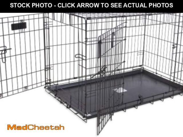 Lot 74-12396891 - Precision Pet Products Two Door Provalue Wire Dog Crate, 48 Inch, For Pets 90-125 lbs, With 5-Point ...
