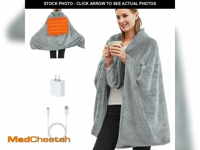 Lot 74-13629030 - Portable Cordless Heated Blanket for Stadium, Rechargeable USB Heated Throw Blanket for Outdoor, 3 H...