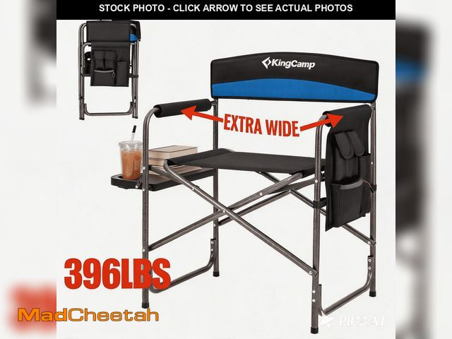 Lot 74-14370404 - KingCamp Camping Directors Chair, 32.6'' Tall Heavy Duty Director Chair, Folding Chair for Camping w...