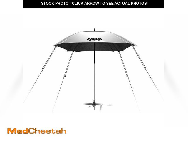 Lot 74-14581961 - Magma Products Umbrella, Boat, Rail Mounted, 100% UV, Silver, 1-1/8" or 1-1/4" Round Rail, One Size ...